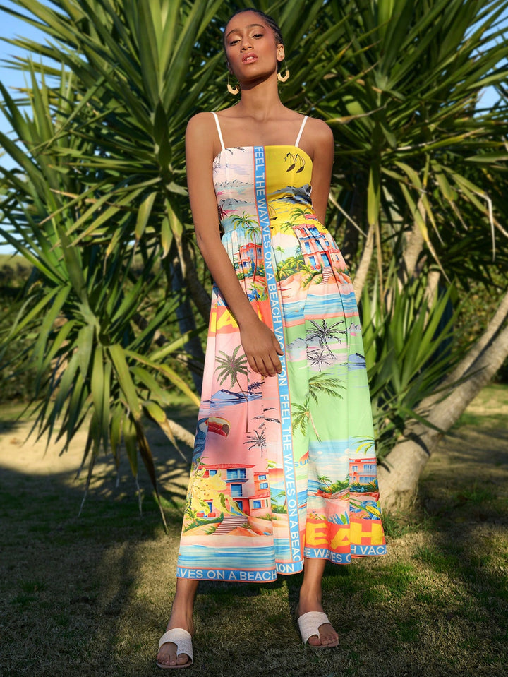 Rochie maxi SHEIN, mix culori