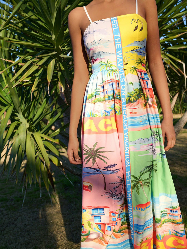 Rochie maxi SHEIN, mix culori