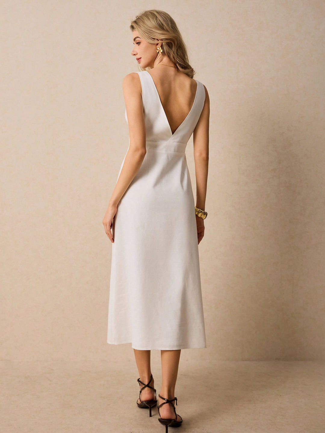 Rochie midi SHEIN, alb
