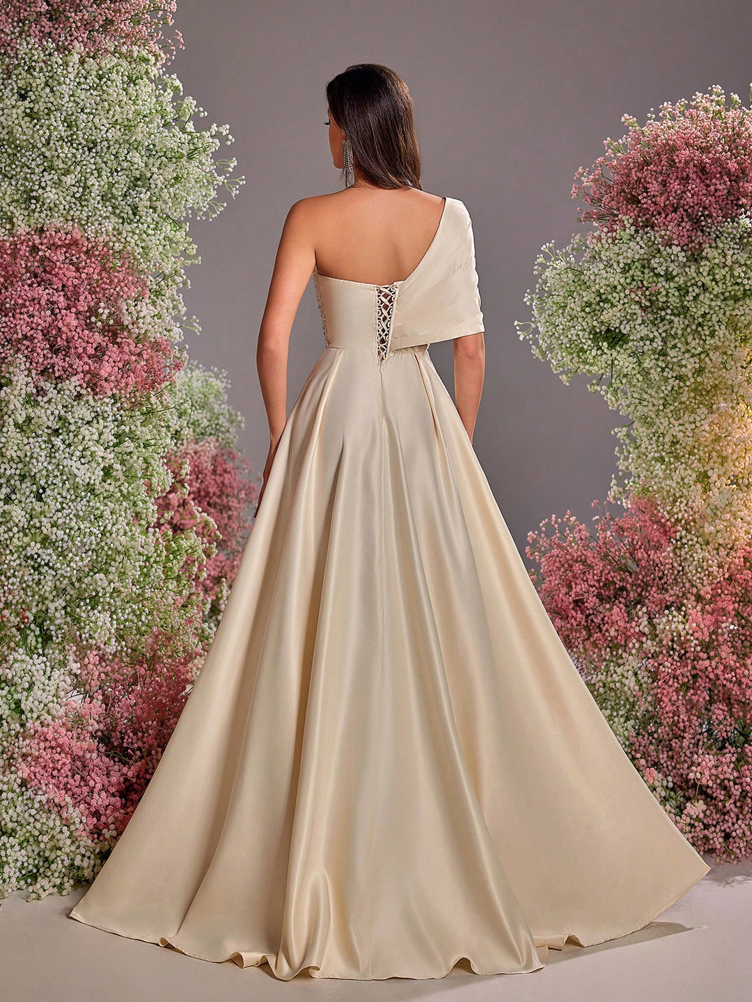 Rochie de ocazie SHEIN, crem