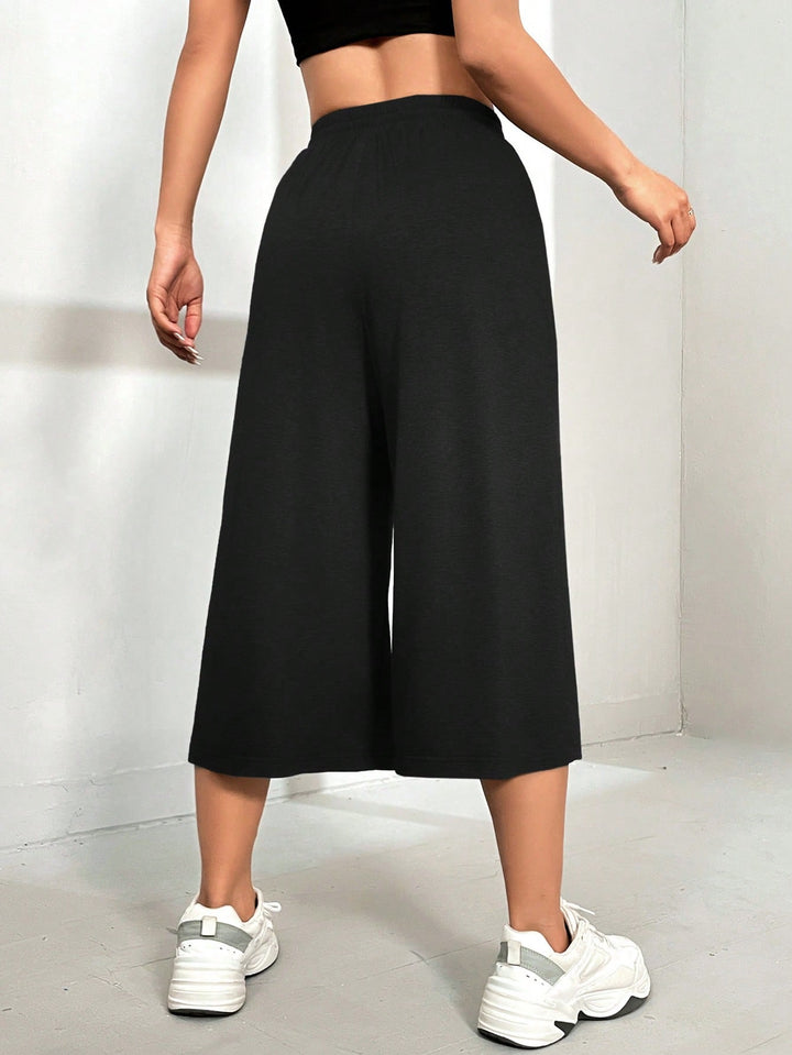 Pantaloni 3/4 SHEIN, negru