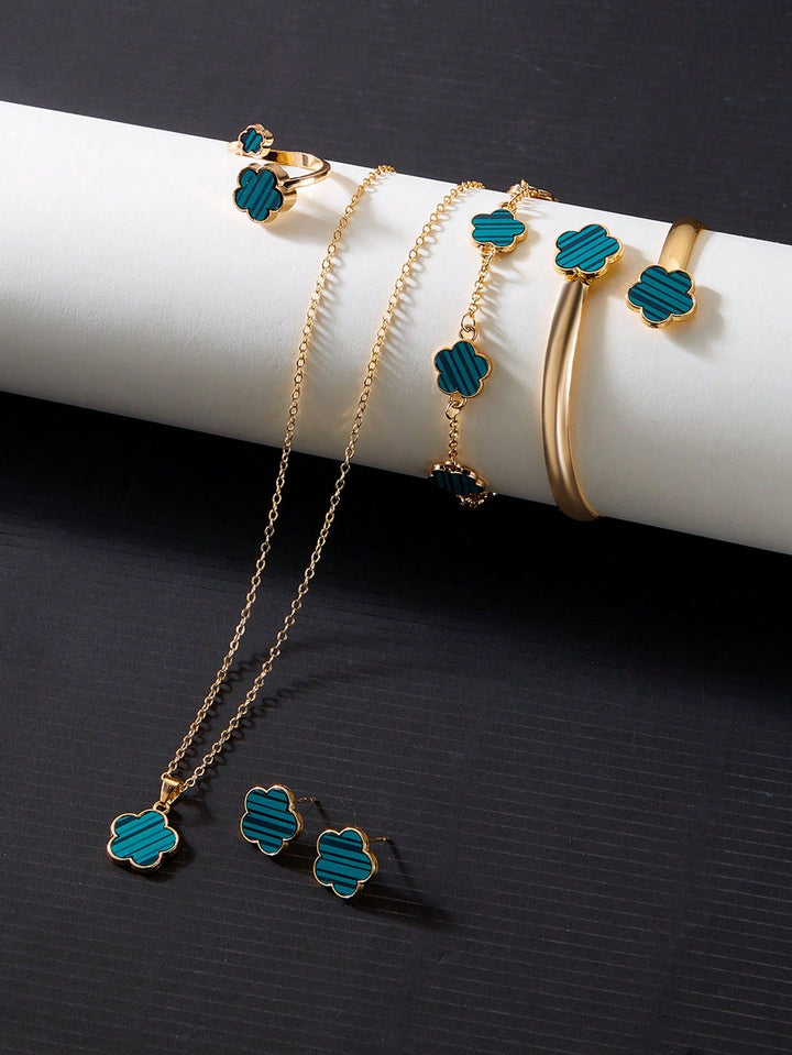 Set de bijuterii SHEIN, verde