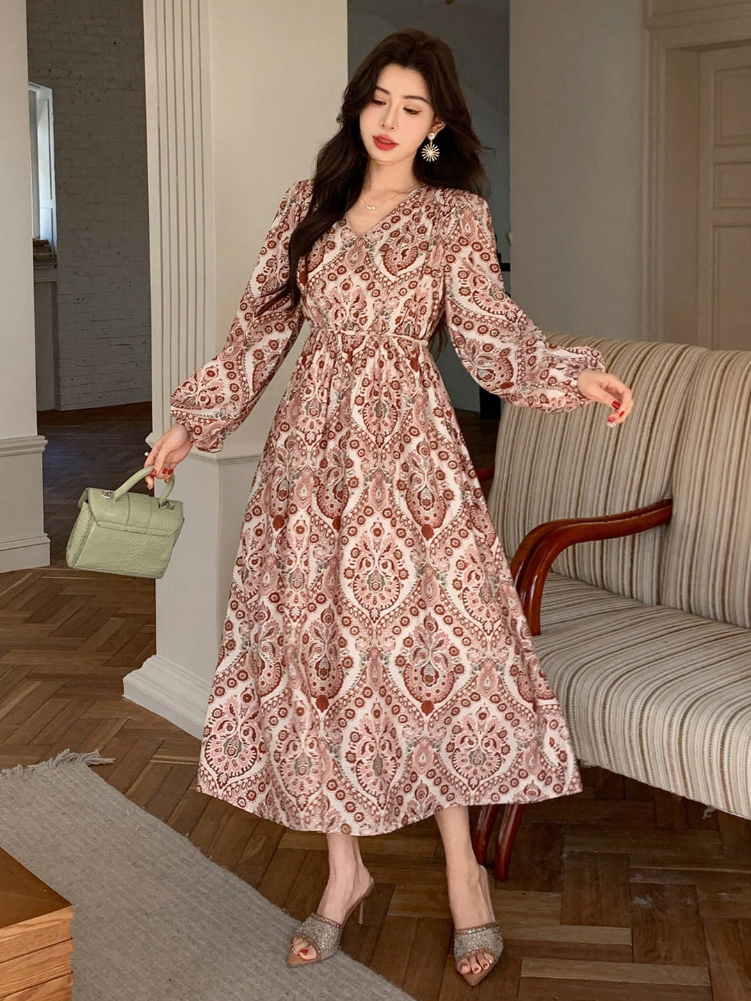 Rochie midi SHEIN, roșu