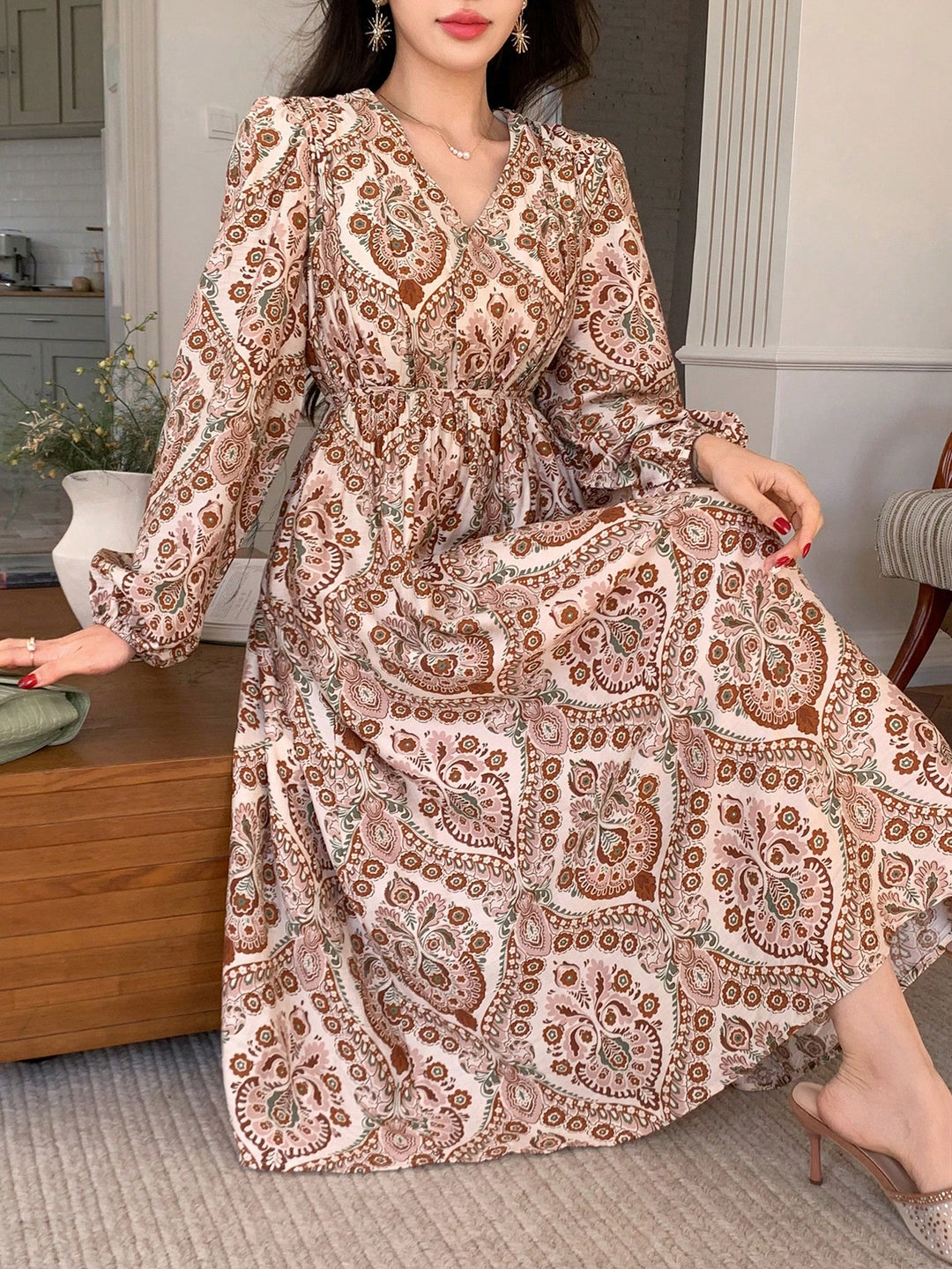 Rochie midi SHEIN, roșu