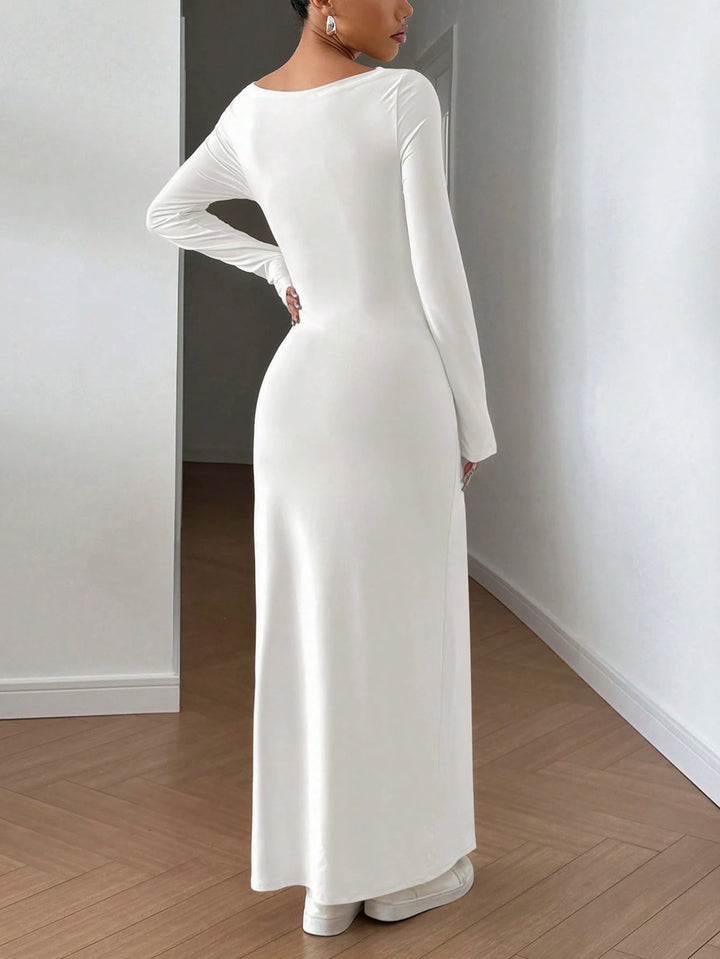 Rochie maxi SHEIN, alb
