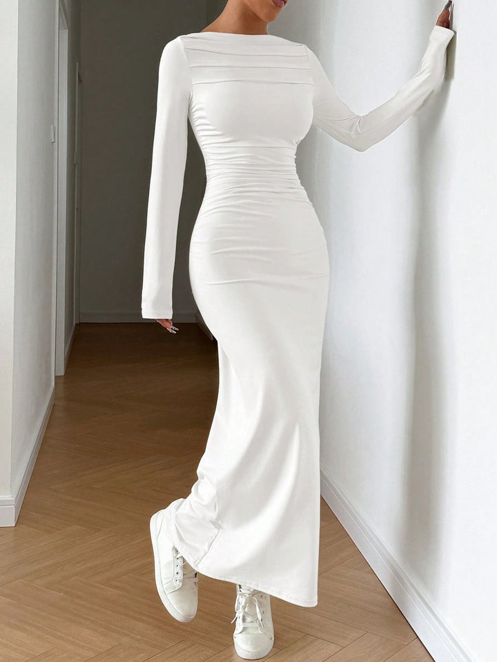 Rochie maxi SHEIN, alb