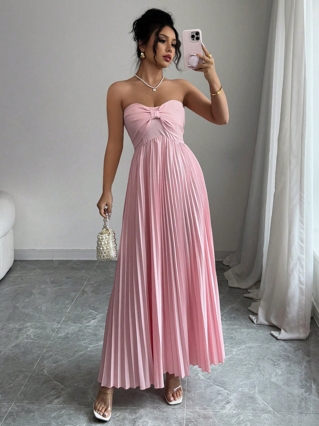 Rochie maxi SHEIN, roz