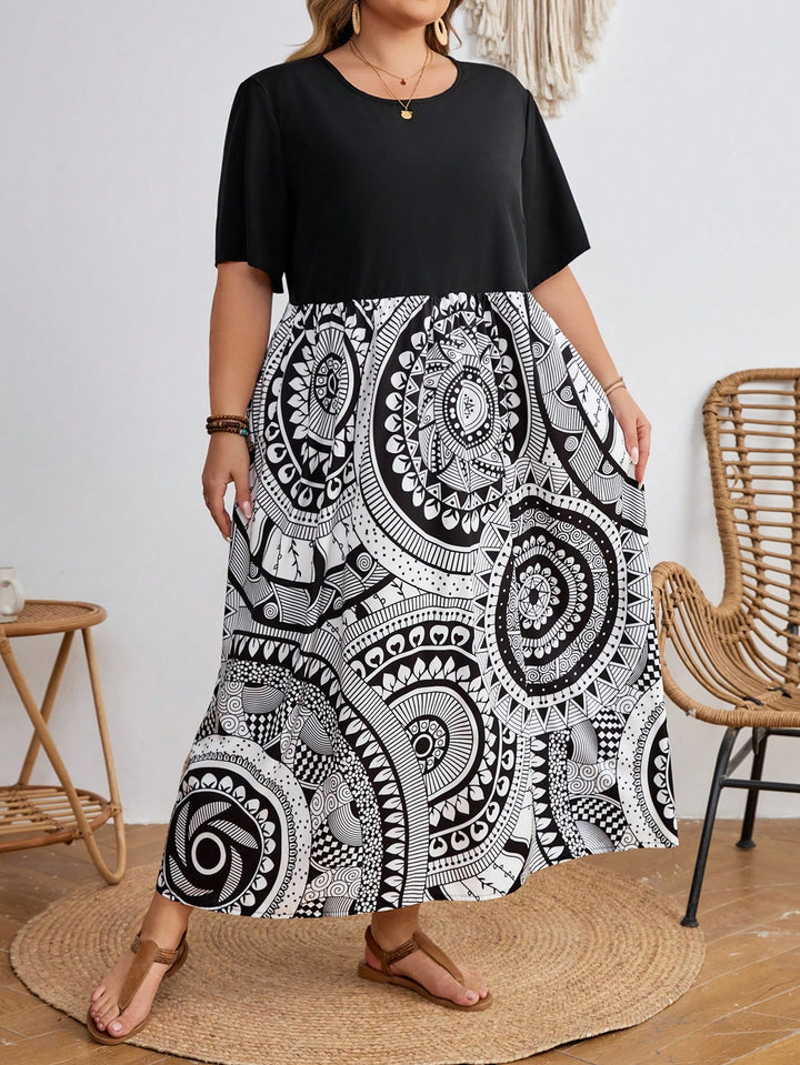 Rochie maxi SHEIN, mix culori