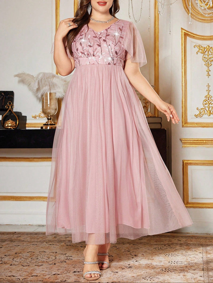 Rochie maxi SHEIN, roz