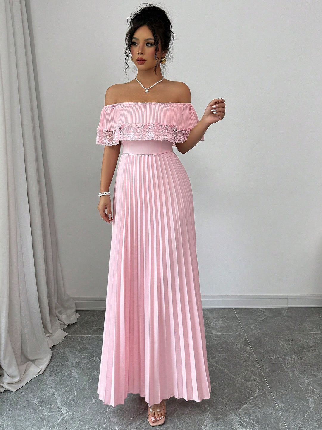 SHEIN maxi ruha, rózsaszín