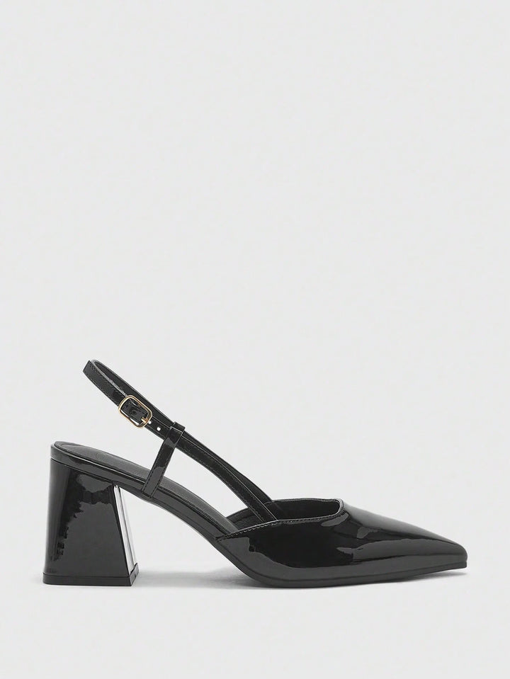 Pantofi cu toc SHEIN, negru
