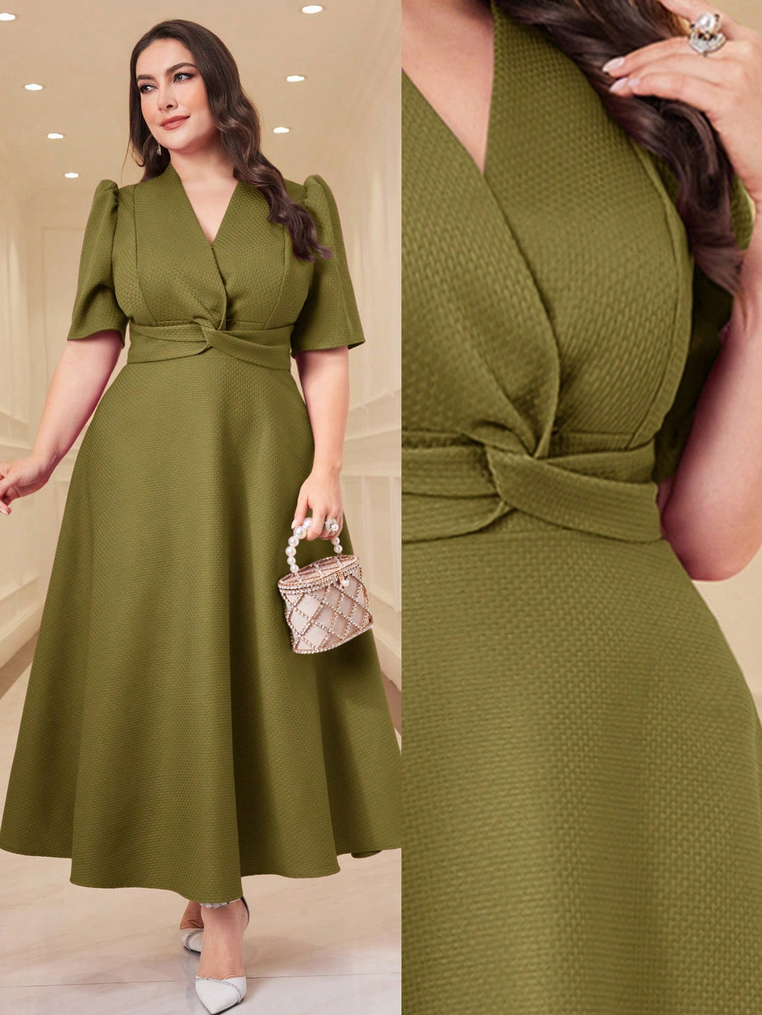 Rochie SHEIN, kaki