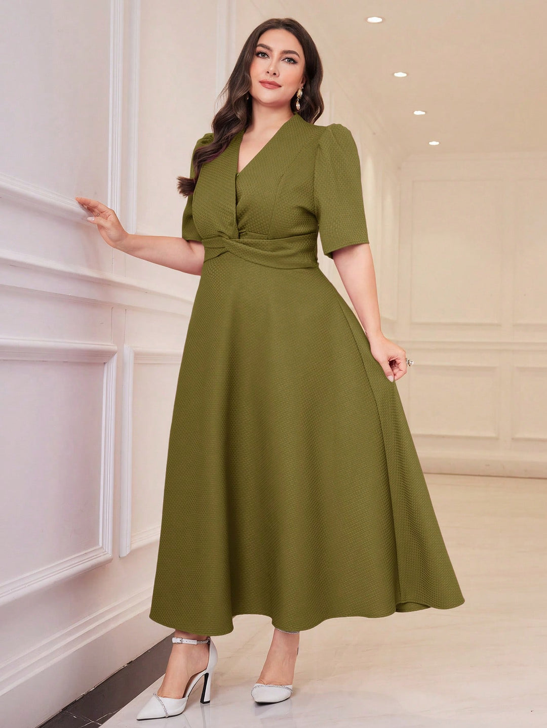 Rochie SHEIN, kaki