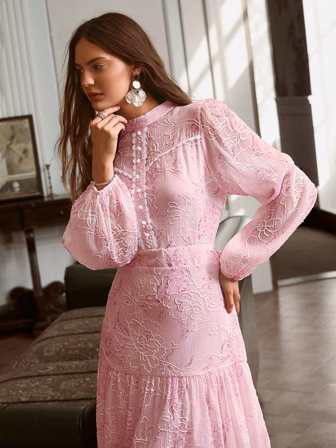 Rochie maxi SHEIN, roz