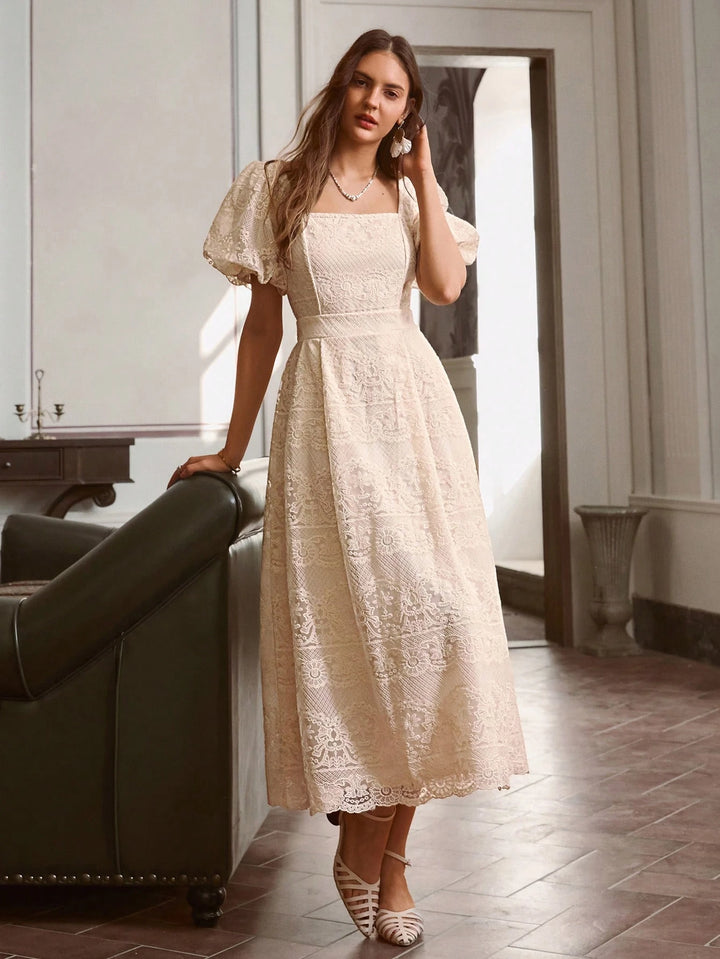 Rochie maxi SHEIN, crem