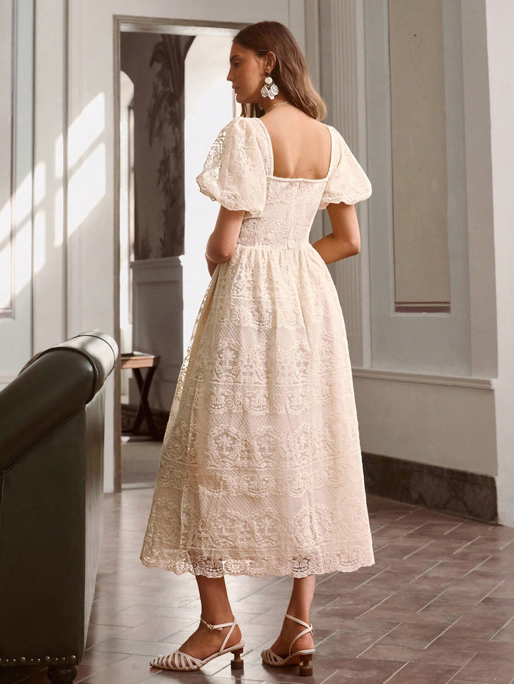 Rochie maxi SHEIN, crem