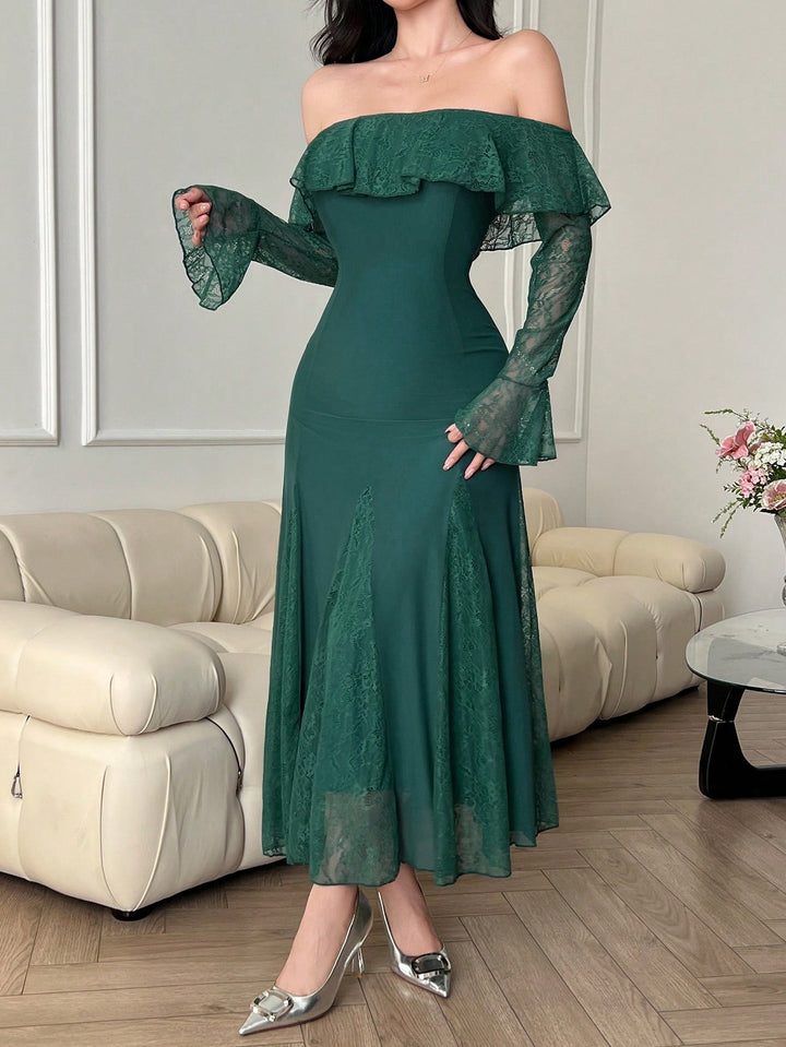 SHEIN maxi ruha, zöld