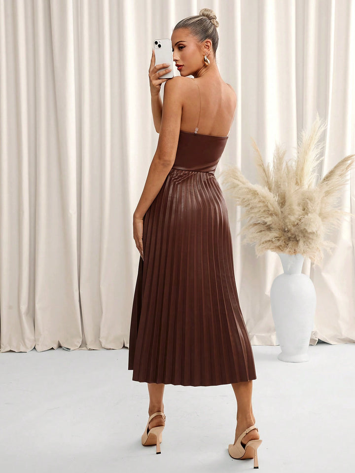 Rochie midi SHEIN, maro
