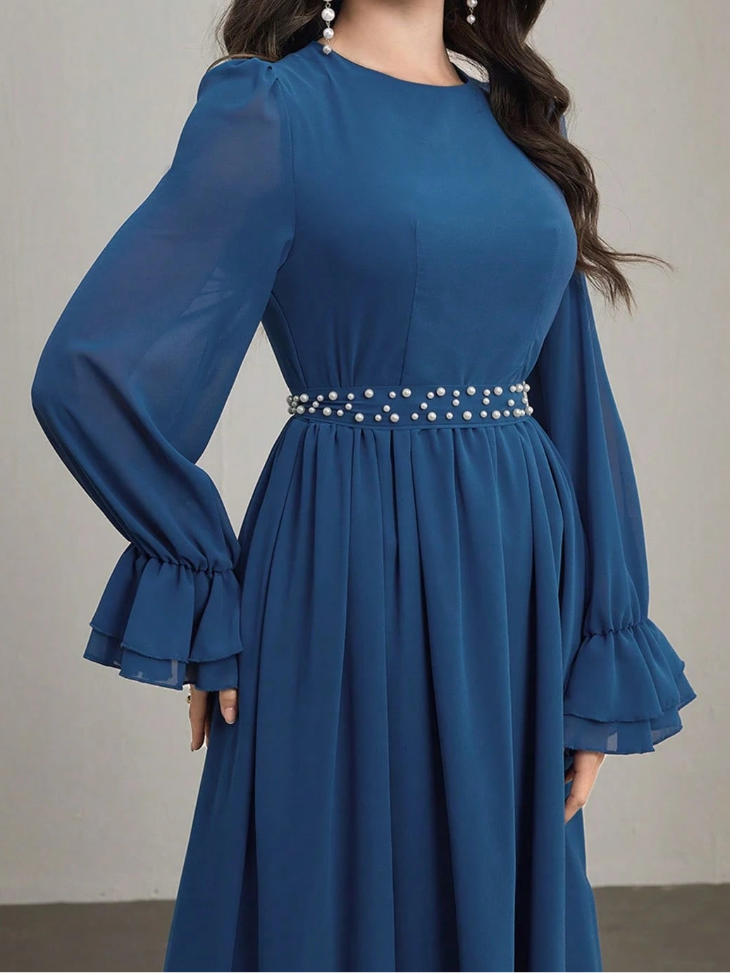 Shein midi ruha, kék