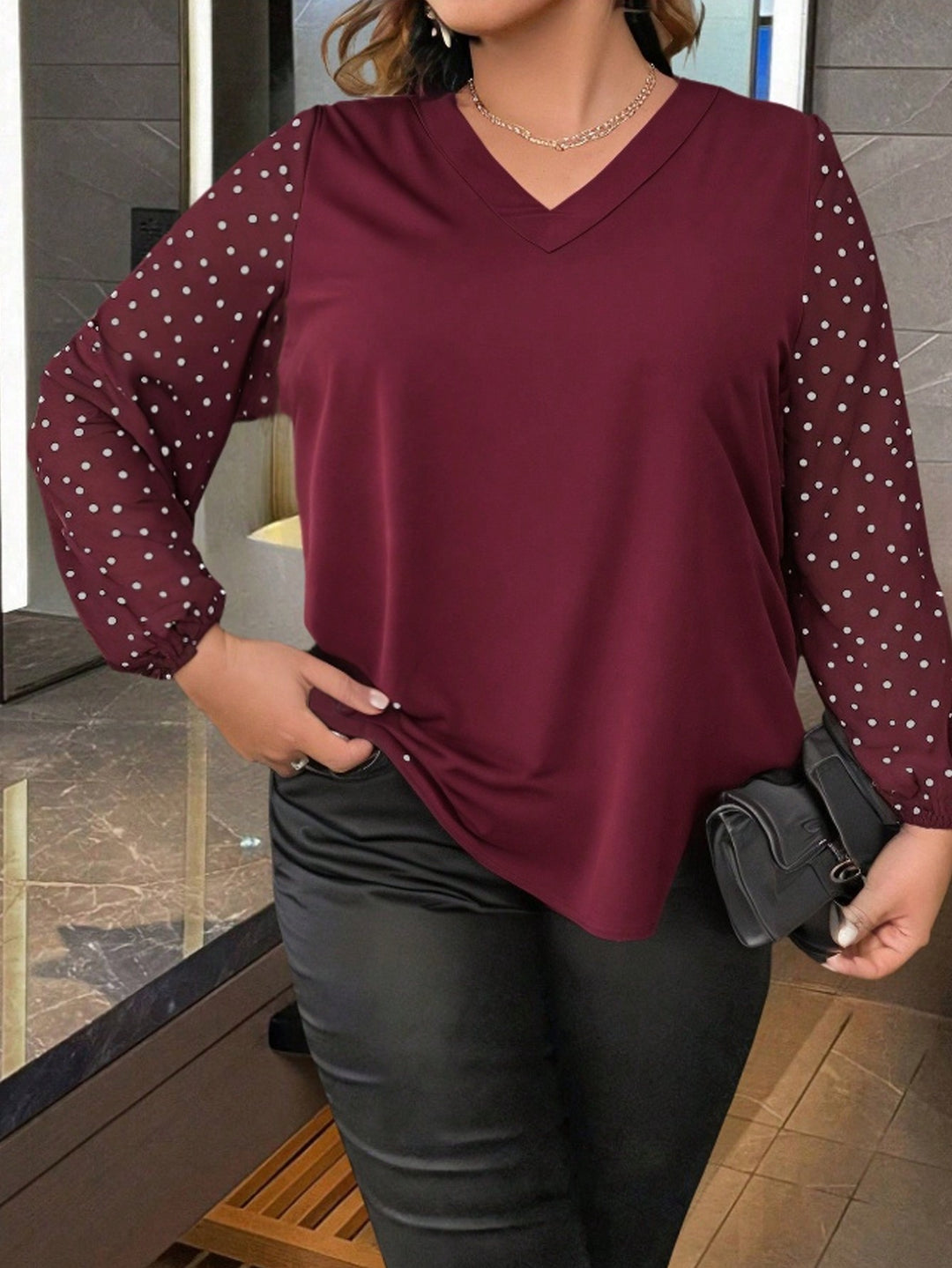 Tricou SHEIN, vișiniu