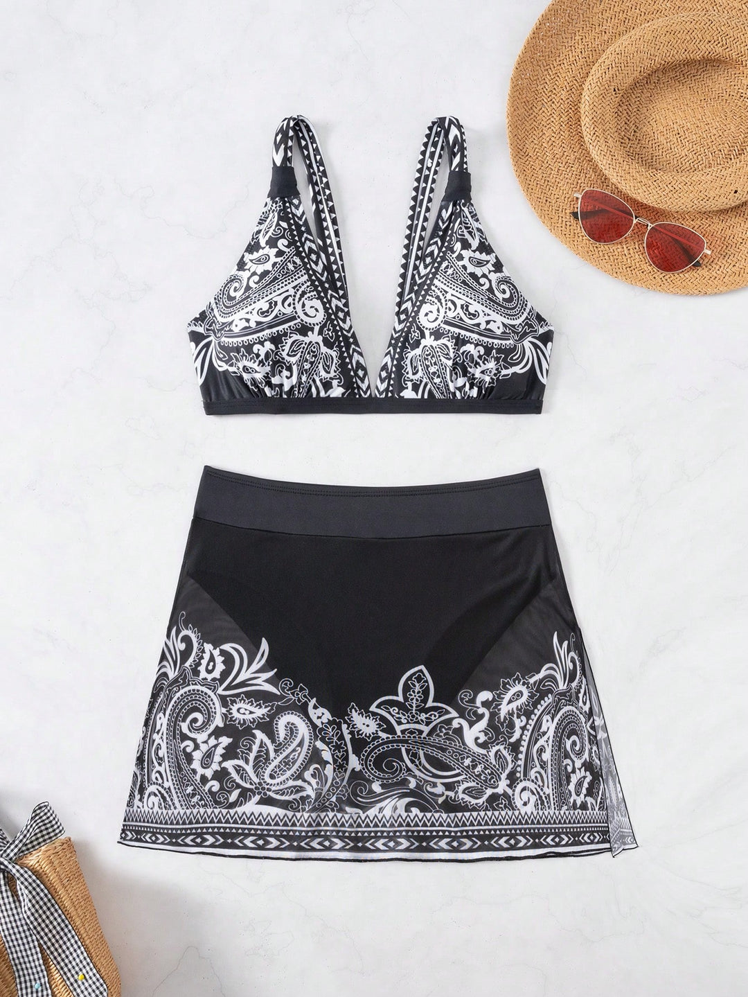 Set bikini SHEIN, negru