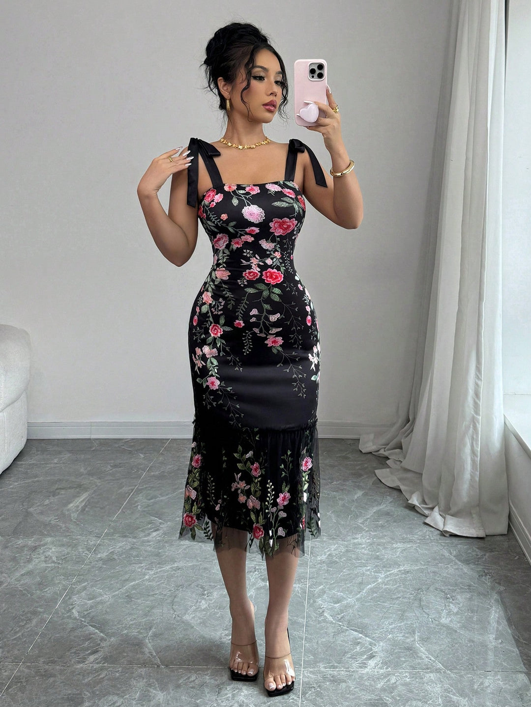 Rochie midi SHEIN, mix culori