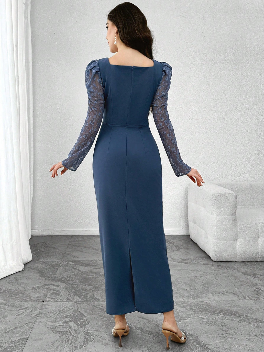 Rochie maxi SHEIN, albastru