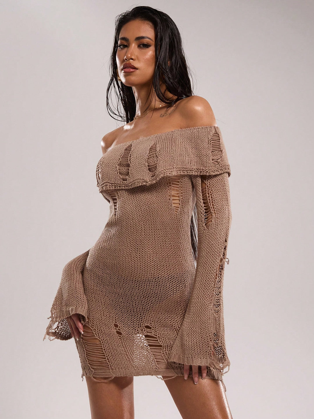 Rochie SHEIN, kaki
