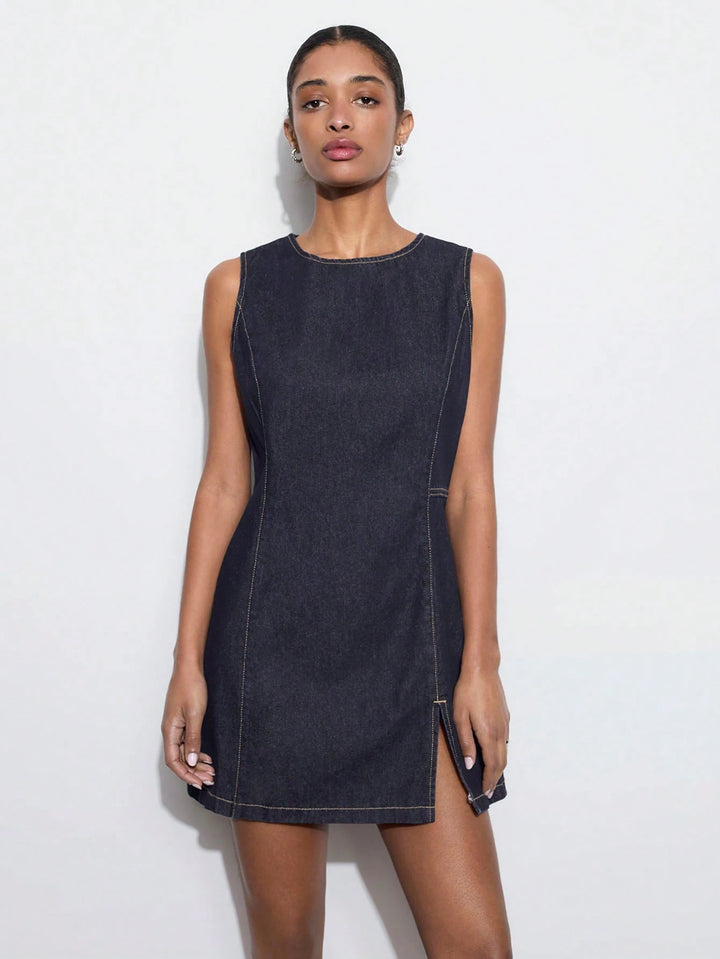 Rochie mini de blugi SHEIN, albastru