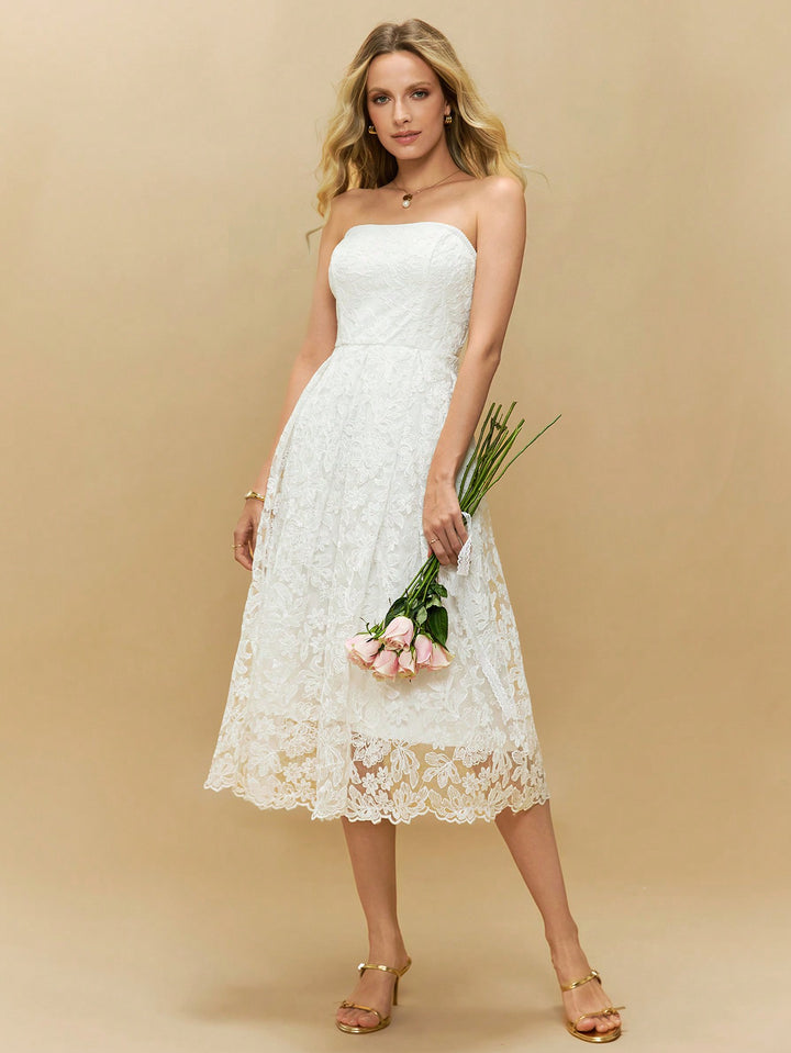 Rochie midi SHEIN, alb
