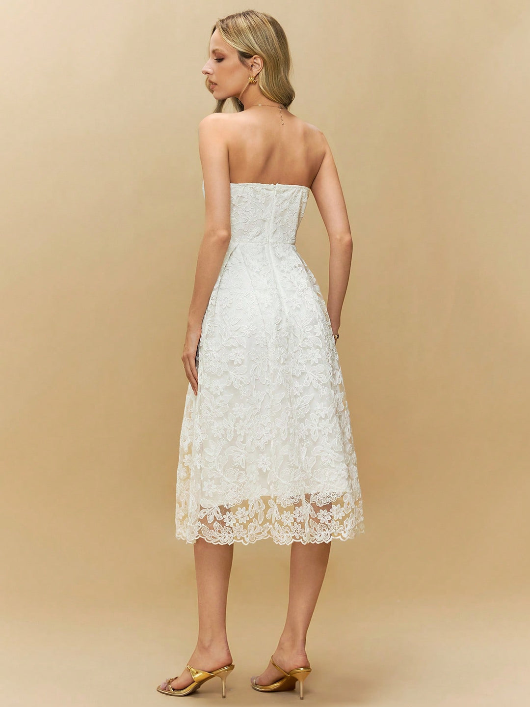 Rochie midi SHEIN, alb
