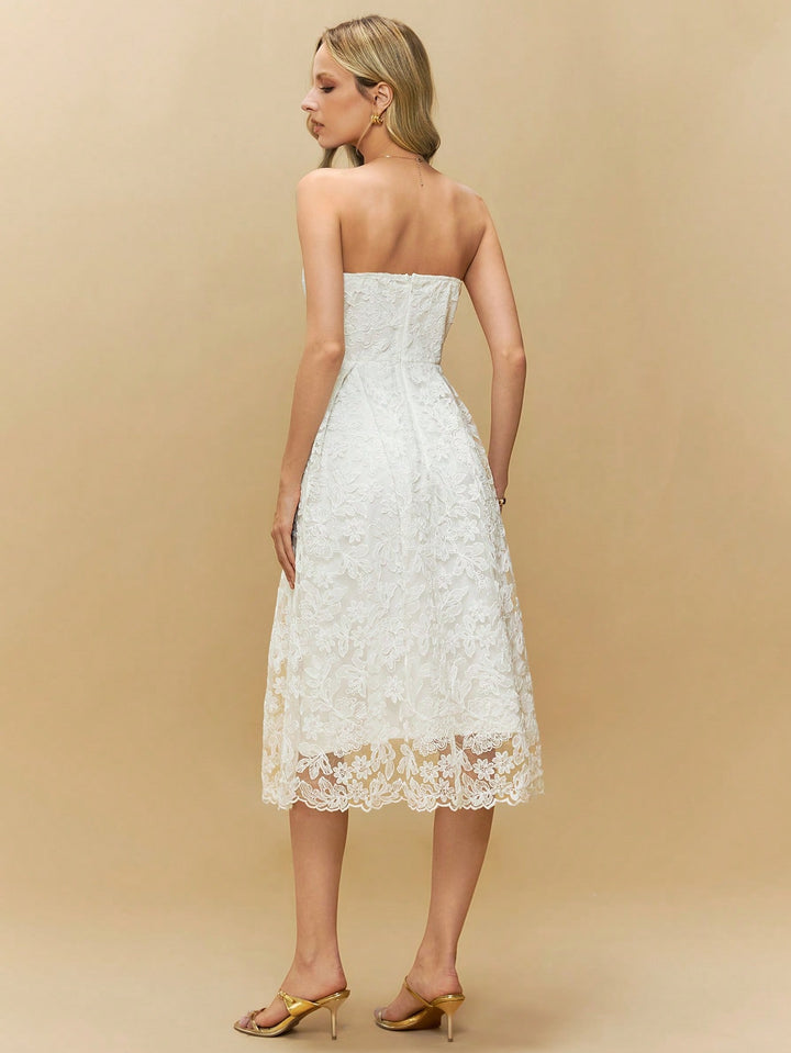 Rochie midi SHEIN, alb