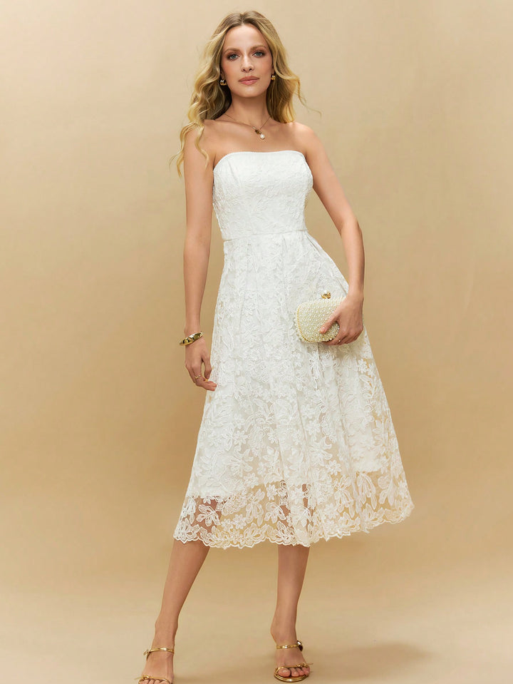 Rochie midi SHEIN, alb