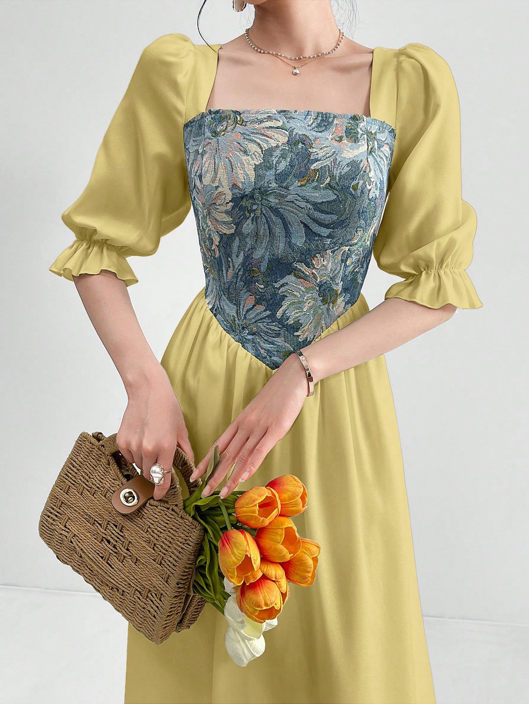 Rochie maxi SHEIN, kaki