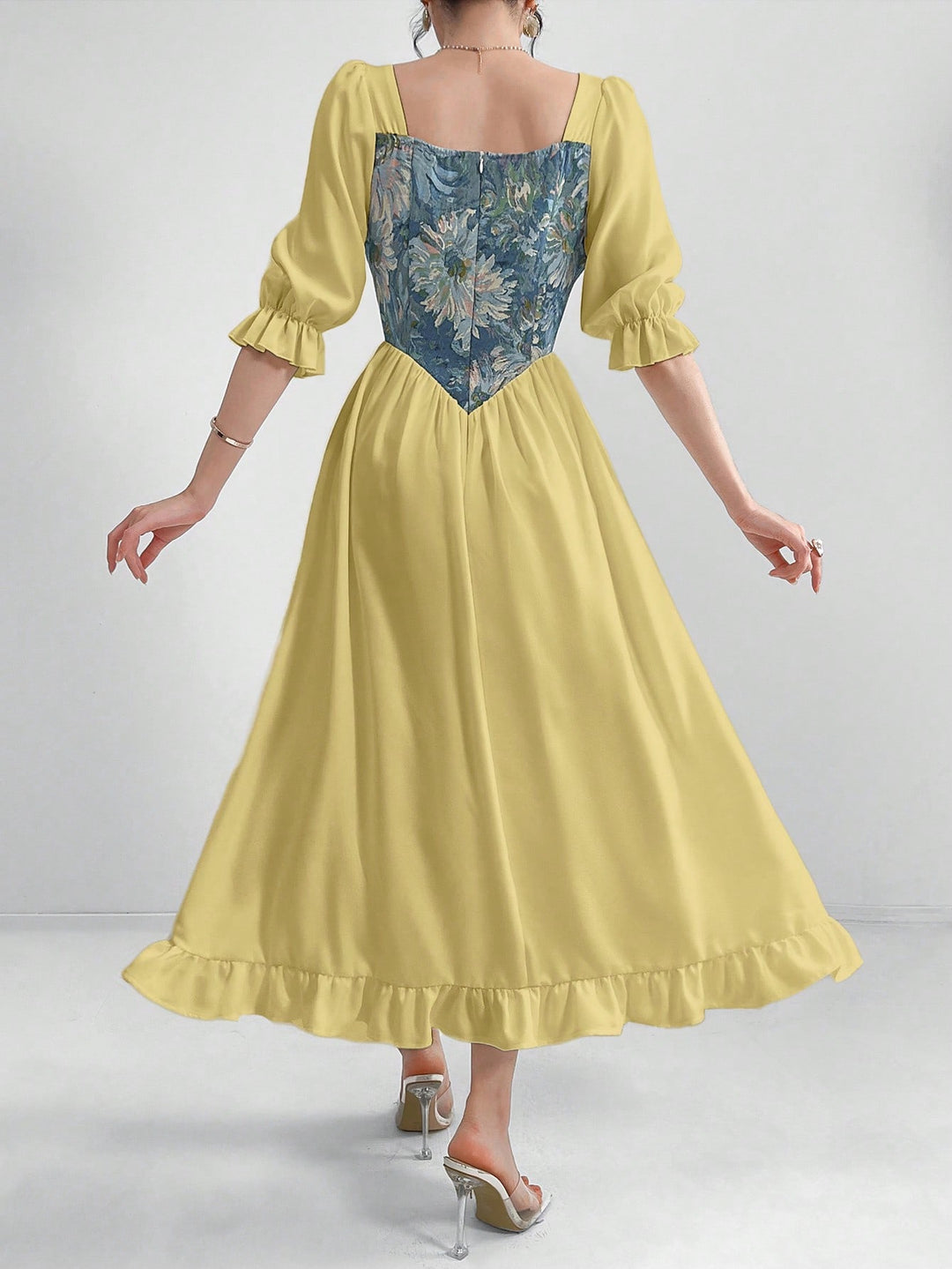 Rochie maxi SHEIN, kaki