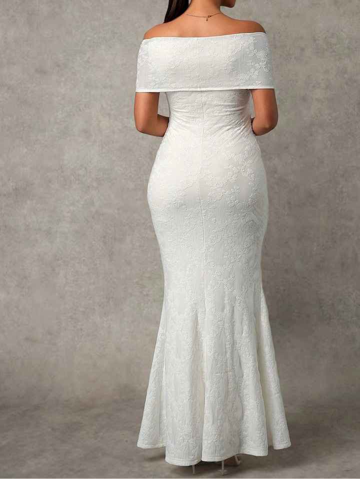 Rochie maxi Shein, crem