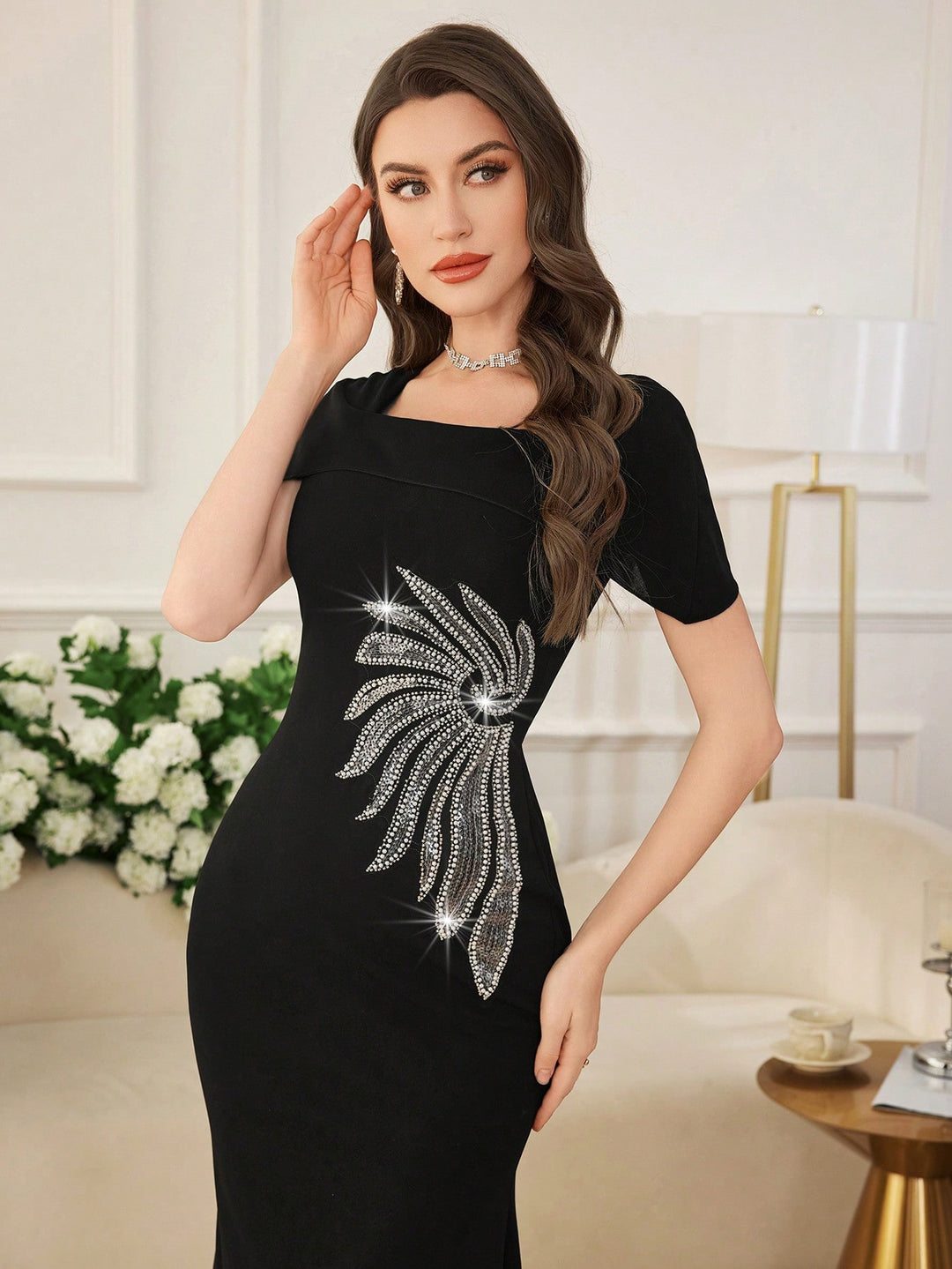 Rochie maxi SHEIN, negru