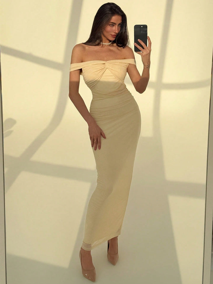Rochie maxi SHEIN, bej