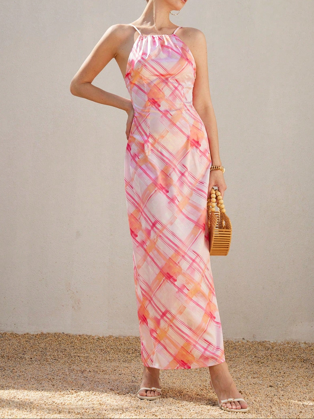 Rochie midi SHEIN, roz