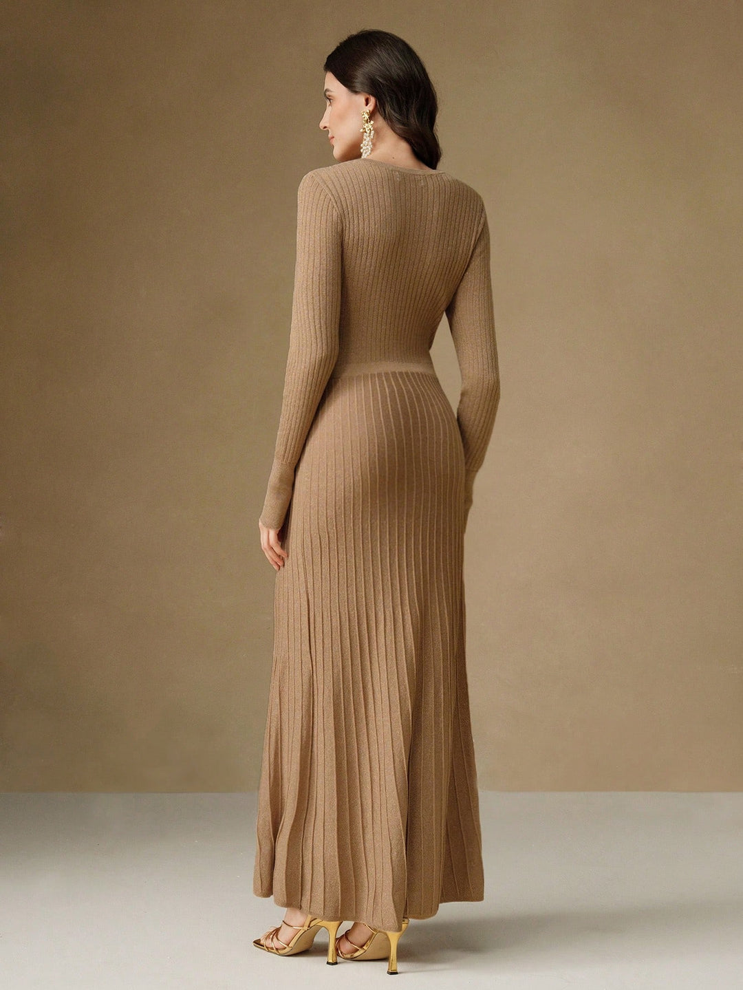 Rochie maxi SHEIN, bej