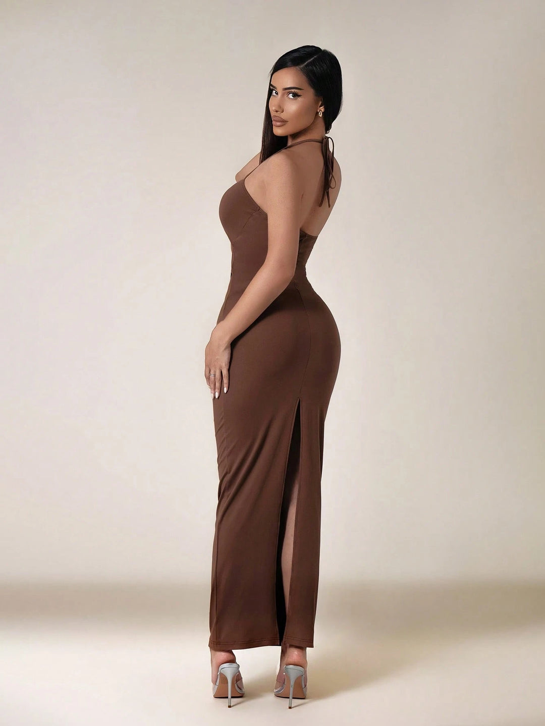 Rochie maxi SHEIN, maro