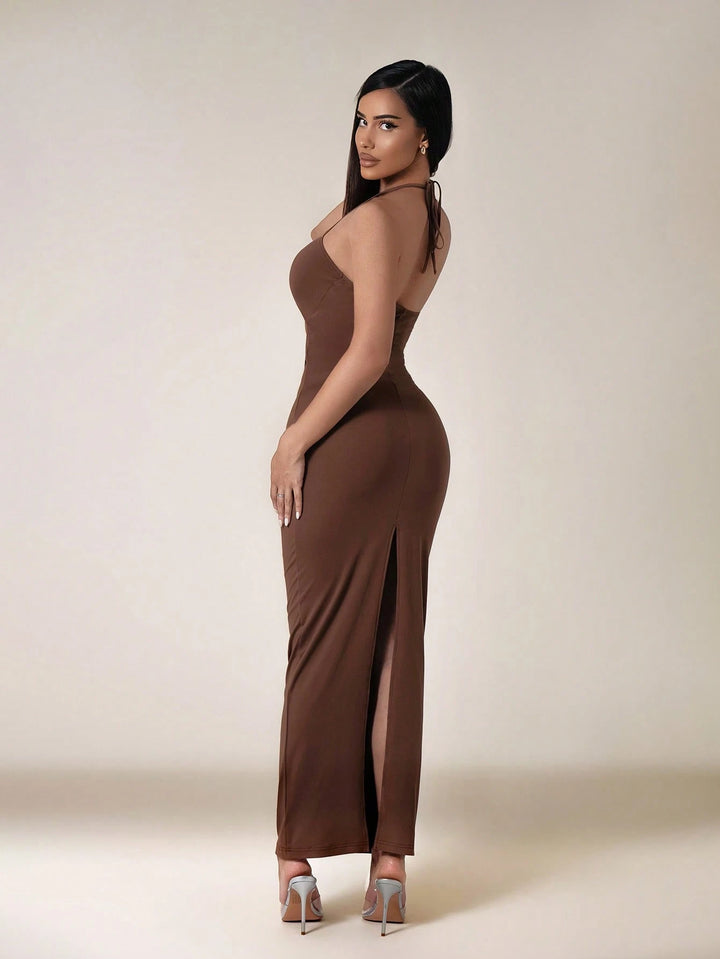 Rochie maxi SHEIN, maro