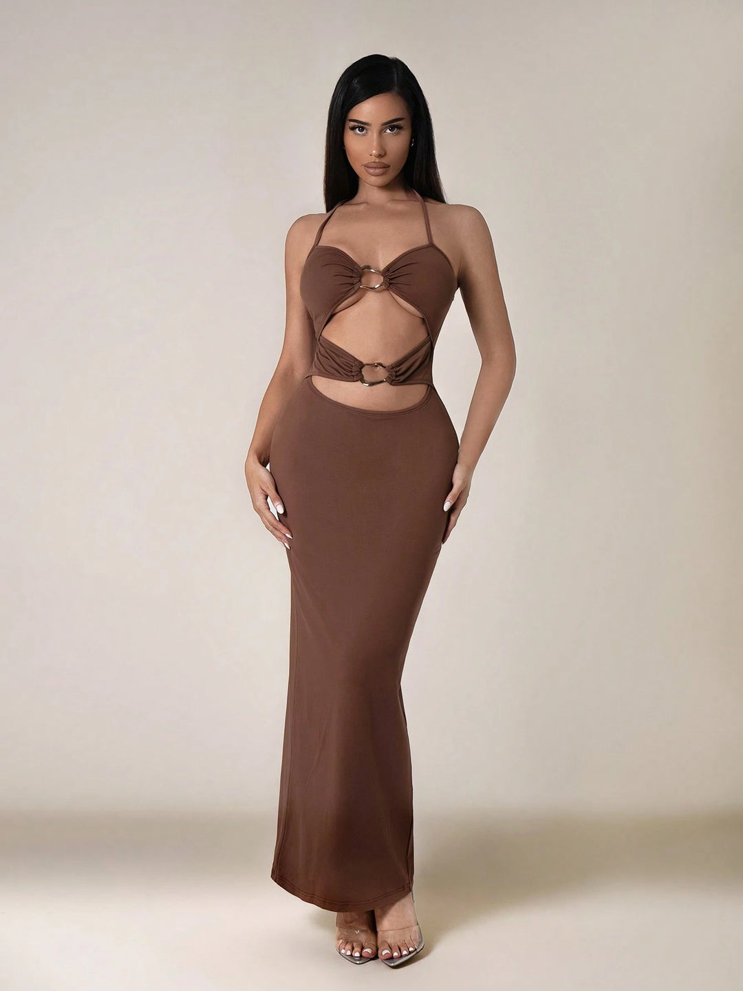 Rochie maxi SHEIN, maro