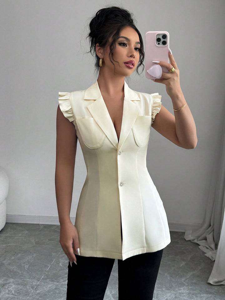 Bluza fără mâneci SHEIN, portocaliu