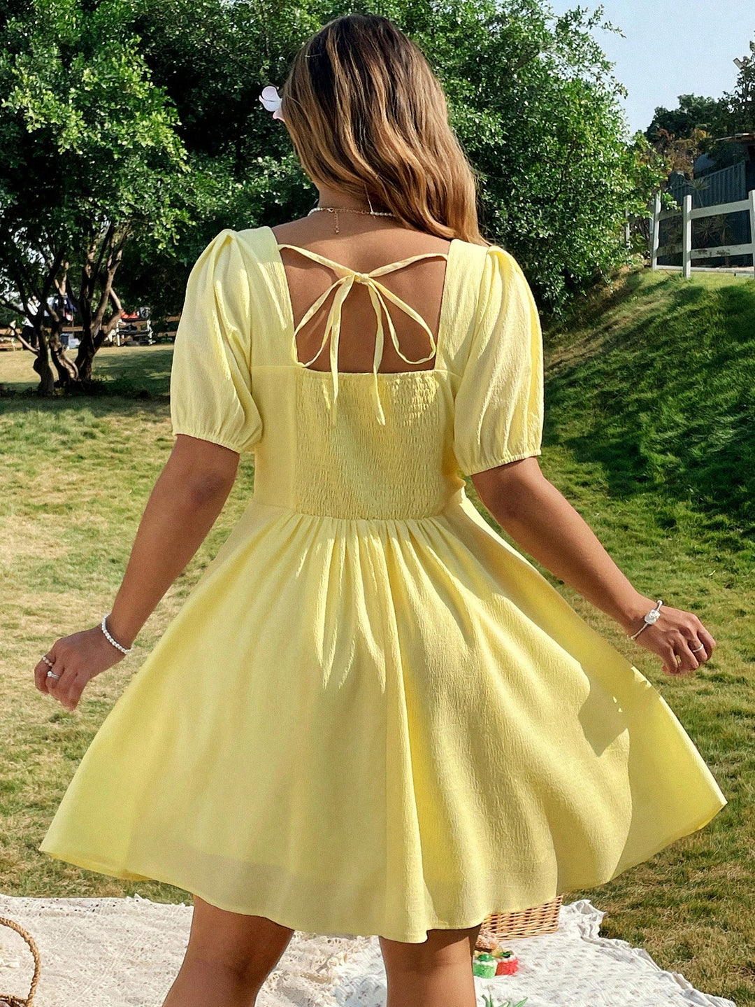 Rochie mini SHEIN, galben