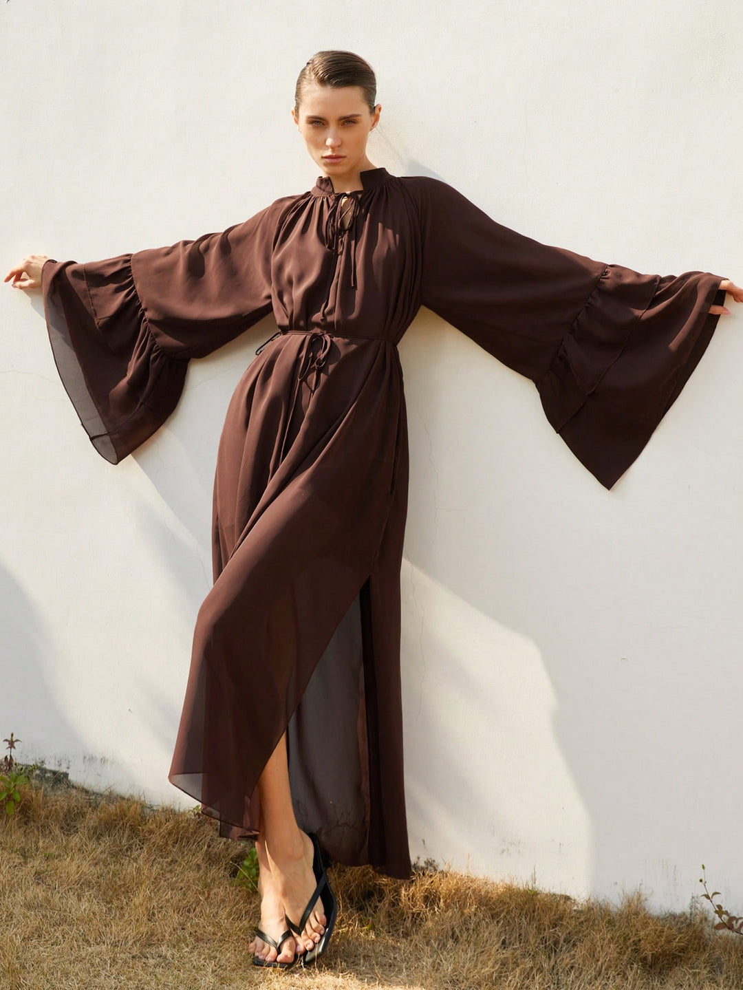 Rochie maxi SHEIN, maro