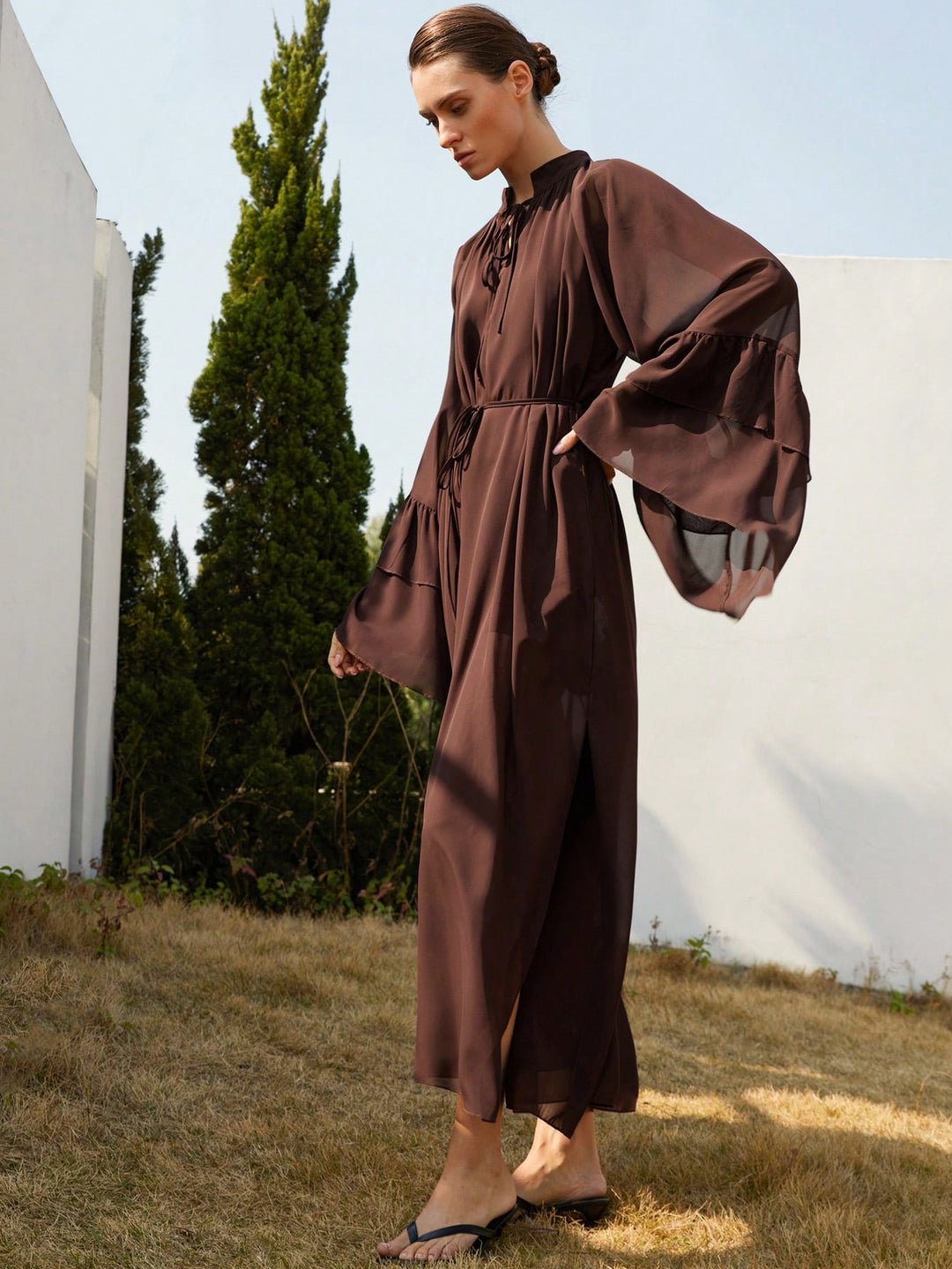 Rochie maxi SHEIN, maro