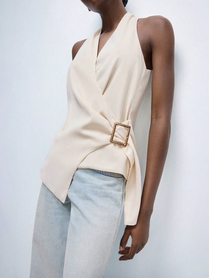Top SHEIN, portocaliu