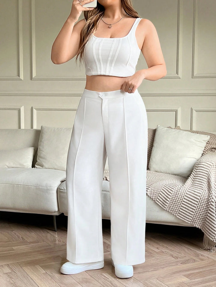 Pantaloni SHEIN, alb