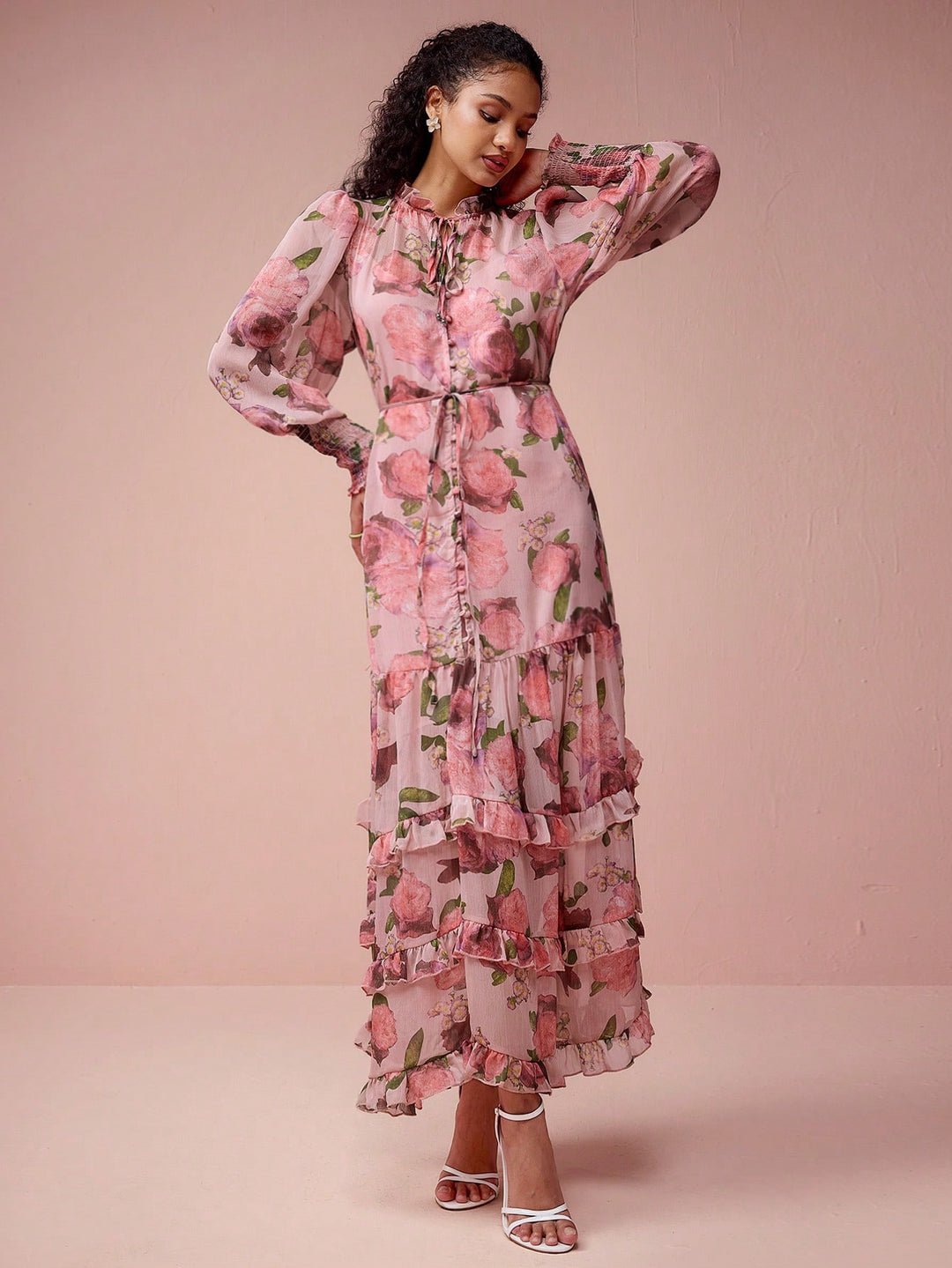Rochie maxi SHEIN, roz